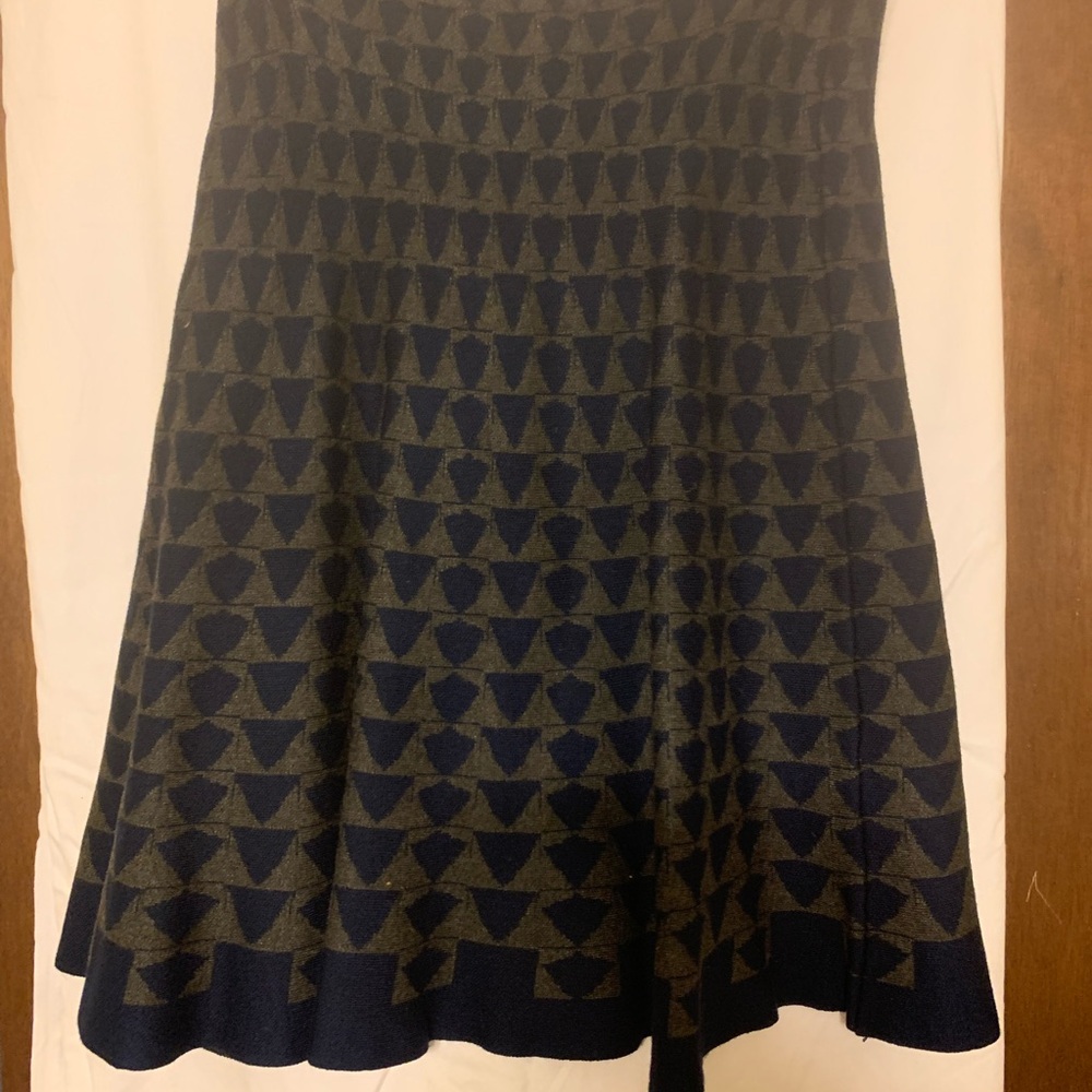 Max Studio Navy and Black A-Line Skirt